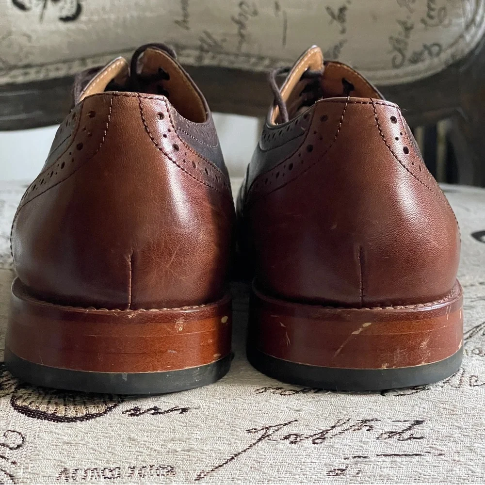 Warfield & Grand Hastings mens two tone brogue oxford wingtip brown academia